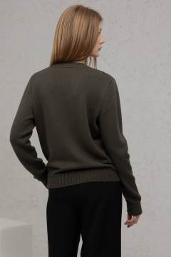 Брюки свободного кроя из ткани с карманами и эластичным поясом Romgil РТ0043-ПЭ5 черный - фото 4