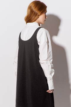 Черный сарафан прямого силуэта на подкладке из текстиля FLAIM 1087.02 черный - фото 4