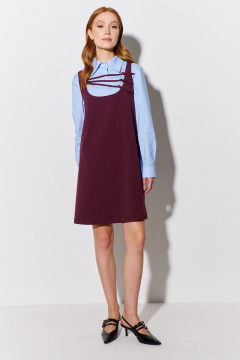 Красный сарафан прямого кроя на подкладке из текстиля FLAIM 1087.03 бургунди - фото 1