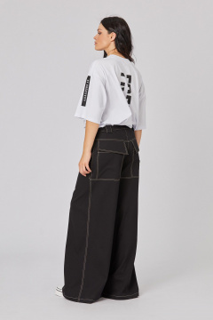 Джинсы расклешенные из текстиля с низкой посадкой Rivoli 5223 чёрный - фото 5