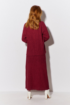 Комплект юбка из костюмной ткани и свободный джемпер FLAIM 1094.01 бургунди - фото 2