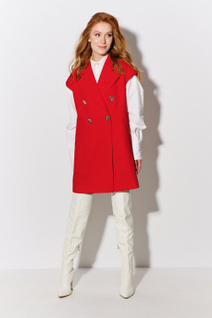 Красный жилет из костюмной ткани с двубортной застежкой FLAIM 1096.02 красный - фото 2