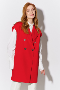 Красный жилет из костюмной ткани с двубортной застежкой FLAIM 1096.02 красный - фото 1