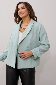 Жакет демисезонный бирюзовый двубортный MALI 124-040 бирюза - фото 5