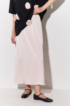 Юбка А-силуэта из шелковой ткани с эластичной тесьмой FLAIM 1101.02 бежевый - фото 3