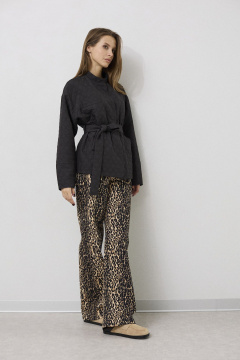 Жакет утепленный полуприлегающего силуэта из текстиля DAVA 3134 черный - фото 4