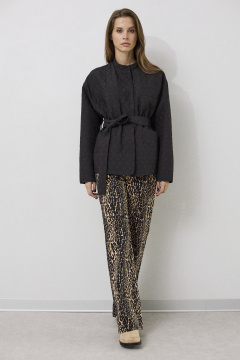 Жакет утепленный полуприлегающего силуэта из текстиля DAVA 3134 черный - фото 1