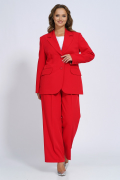 Деловой костюм из костюмной ткани с асимметричным кроем Пинск-Стиль 177 - фото 1
