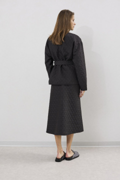 Жакет и юбка комплект полуприлегающего силуэта текстиль DAVA 2134 черный - фото 2