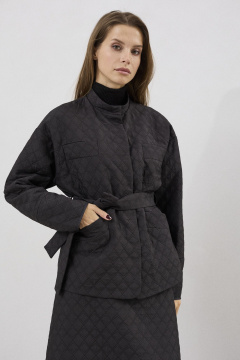 Жакет и юбка комплект полуприлегающего силуэта текстиль DAVA 2134 черный - фото 5