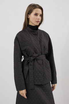 Жакет и юбка комплект полуприлегающего силуэта текстиль DAVA 2134 черный - фото 4