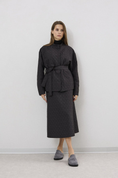 Жакет и юбка комплект полуприлегающего силуэта текстиль DAVA 2134 черный - фото 1