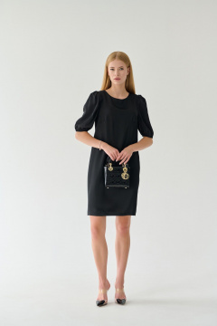 Классическое черное мини платье с шнуровкой на спине Мастер Мод 855ас чёрный - фото 1