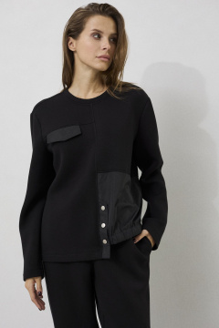 Короткая дубленка из искусственного меха с карманами DAVA 2215 черный - фото 5