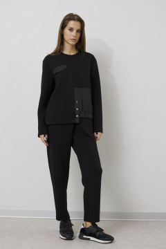 Короткая дубленка из искусственного меха с карманами DAVA 2215 черный - фото 1