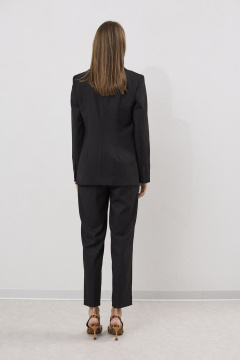 Двухпредметный костюм из текстиля с зауженными брюками DAVA 2211 черный - фото 2