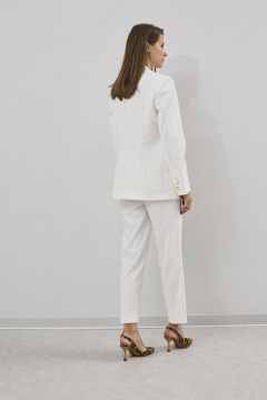 Деловой костюм из костюмной ткани с классическими брюками DAVA 2211 молочный - фото 2