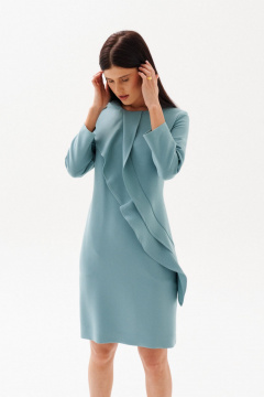 Платье прямого силуэта за колено с вытачками и воланами Morozov Amavie 1.2038_A1_Zaneka_голубой - фото 5