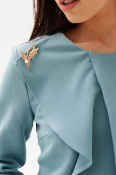 Платье прямого силуэта за колено с вытачками и воланами Morozov Amavie 1.2038_A1_Zaneka_голубой - фото 4