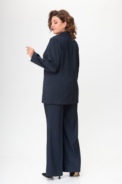 Синий сезонный костюм из текстиля для деловых и casual образов VIPPRIMO 108 графит - фото 5