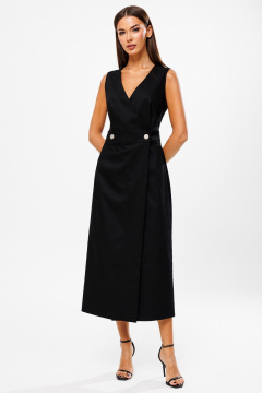 Черное джинсовое платье на запах из джинсовой ткани Тиффани Kivviwear 4205.02 - фото 3