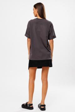 Короткая джинсовая юбка с асимметричным кроем Kivviwear 4209.01 - фото 4