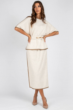 Блуза и юбка из трикотажа с кружевной отделкой VIZAVI 801 - фото 1