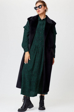 Демисезонный жилет из искусственного меха и экокожи с карманами SOVA 11245 черный - фото 2