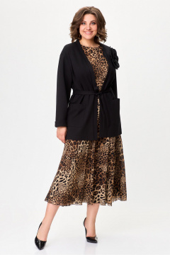 Деловой жакет со съемным поясом и накладными карманами Svetlana-Style 2018 чёрный - фото 3