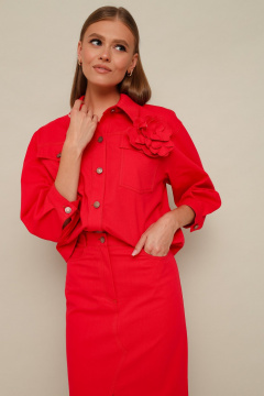 Джинсовый комплект жакет и юбка на каждый день PUR PUR 11-286/5 - фото 3