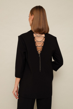 Эффектный костюм из костюмной ткани с рельефами PUR PUR 11-296/2 - фото 2