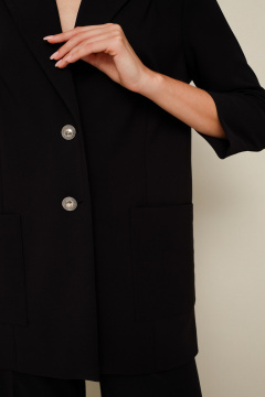 Эффектный костюм из костюмной ткани с рельефами PUR PUR 11-296/2 - фото 3