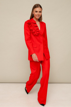 Нарядный костюм с жакетом и брюками с прорезными карманами PUR PUR 11-307 - фото 3