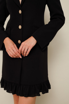 Деловое платье с рельефами, воротником пиджачного типа и оборкой PUR PUR 11-312 - фото 4