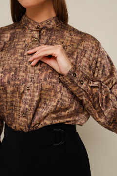 Брюки-кюлоты с запахом и блуза с притачным воротником PUR PUR 11-317/1 - фото 2