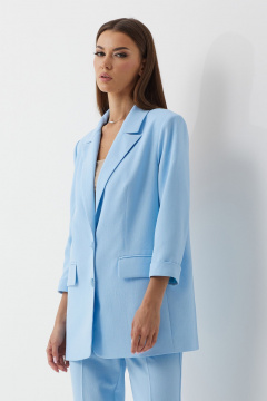 Деловой 3-предметный комплект из текстиля: жакет, топ и брюки N.O.W. 1454 - фото 3