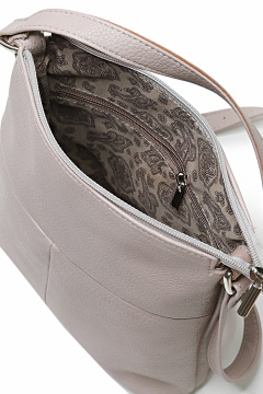 Экокожаная сумка с регулируемой ручкой и карманом Galanteya 36423.23с1380к45 кремовый - фото 5