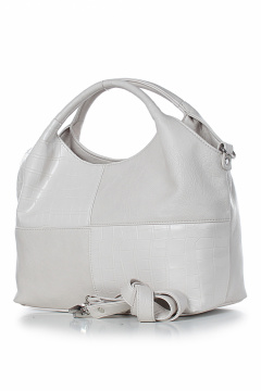 Летняя кожаная сумка с гладким дизайном и ручками Galanteya 37223.23с938к45 молочный - фото 1