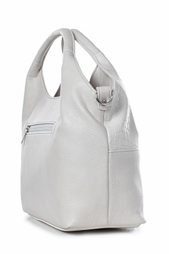 Летняя кожаная сумка с гладким дизайном и ручками Galanteya 37223.23с938к45 молочный - фото 4