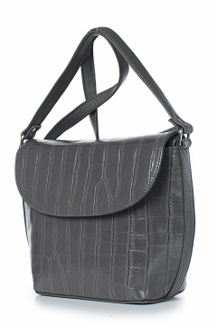 Серая экокожаная сумка на каждый день с вместительным размером Galanteya 4424.24с241к45 серый_т. - фото 1