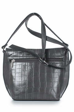 Серая экокожаная сумка на каждый день с вместительным размером Galanteya 4424.24с241к45 серый_т. - фото 3