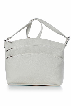 Сумка из экокожи на одно отделение с карманами и магнитом Galanteya 51123.24с109к45 молочный - фото 2