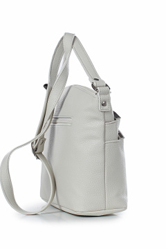 Сумка из экокожи на одно отделение с карманами и магнитом Galanteya 51123.24с109к45 молочный - фото 4