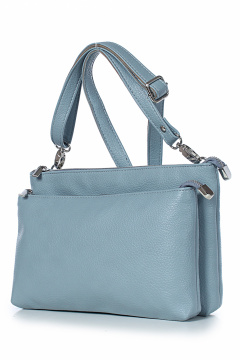 Сумка экокожа с двумя отделениями и карманами на застежке Galanteya 51423.24с490к45 голубой - фото 1