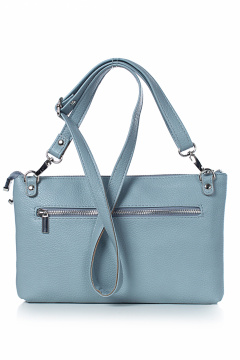 Сумка экокожа с двумя отделениями и карманами на застежке Galanteya 51423.24с490к45 голубой - фото 3