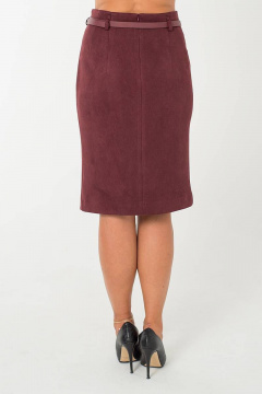 Трикотажная юбка-карандаш в стиле На каждый день Avila 0816 бордовый - фото 4