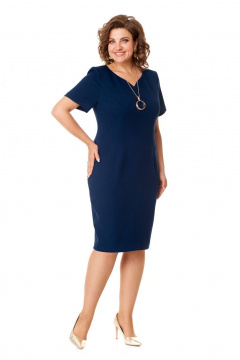 Демисезонное платье и блуза из шифона на каждый день VI ORO VR-1150 королевский_синий - фото 2