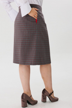 Юбка на запах до колена в демисезонном стиле Anelli 1185 кролик - фото 5