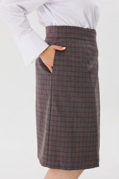 Юбка на запах до колена в демисезонном стиле Anelli 1185 кролик - фото 2