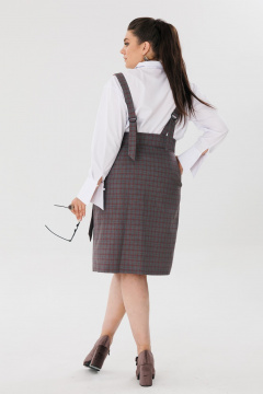 Сарафан А-силуэта на подкладке для стильных образов Anelli 1192 сливовая_кошка - фото 2